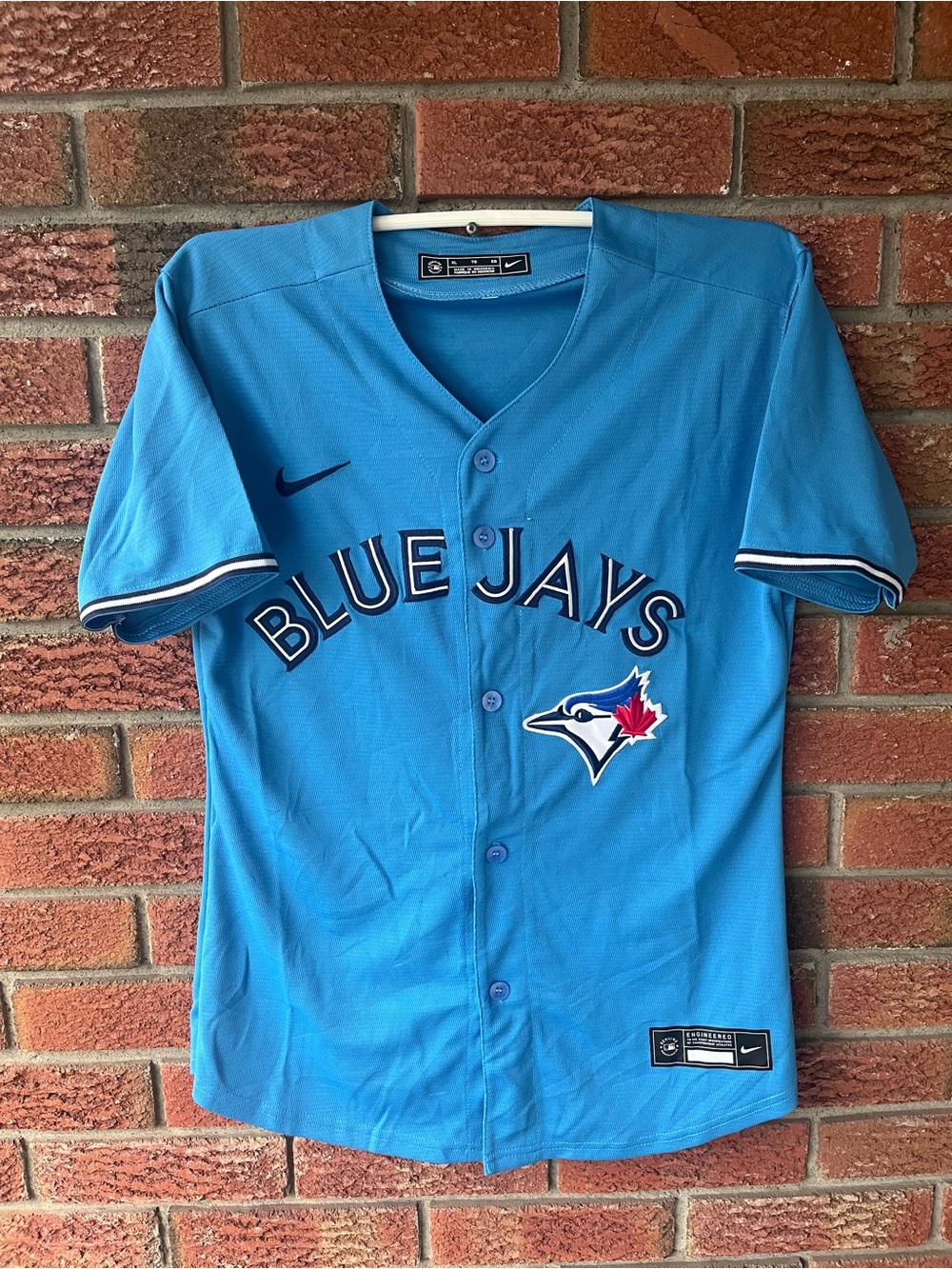Toronto Blue Jays Sky Blue Womens Baseball Jersey Sz XL